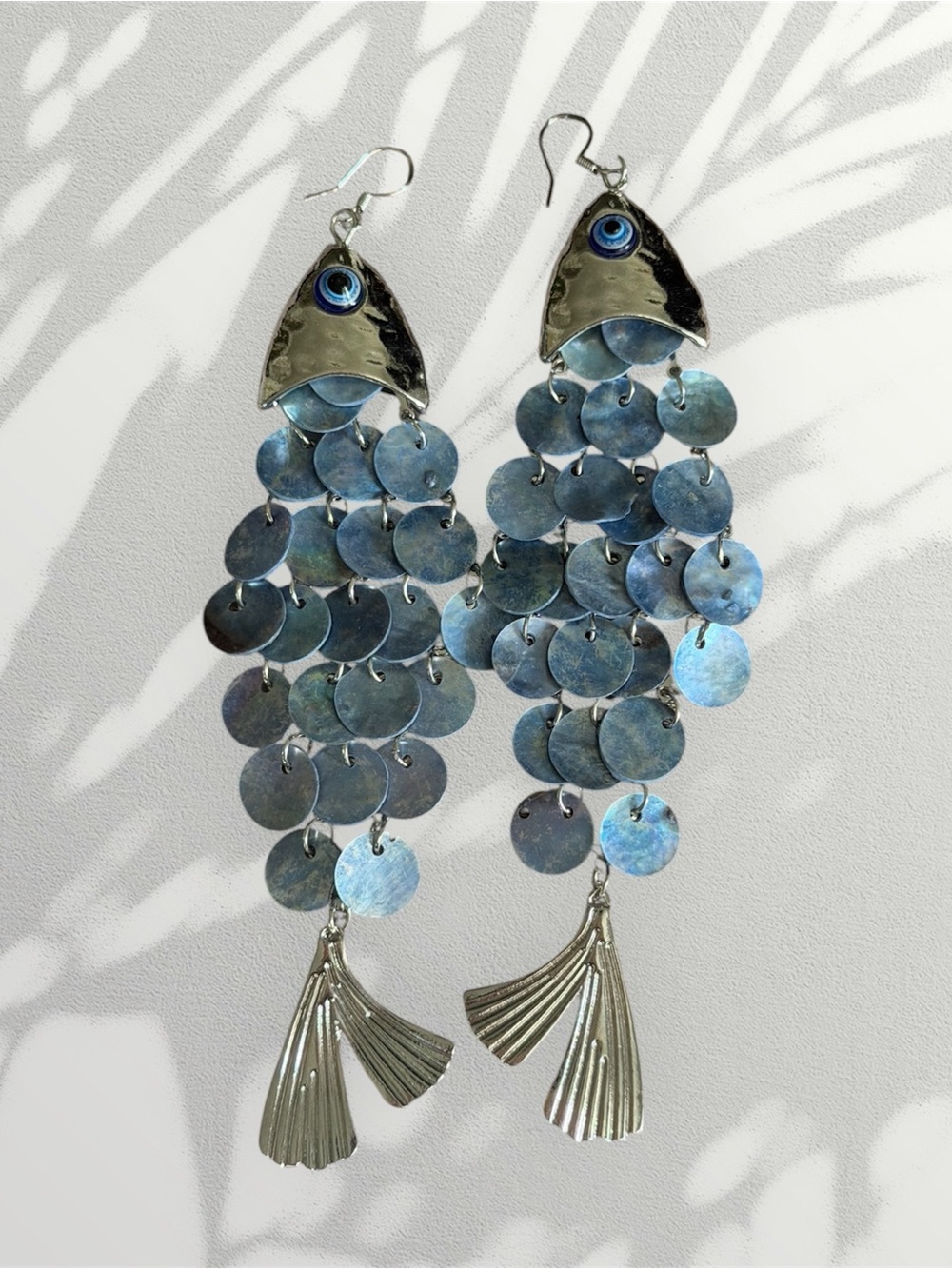 🐟 Iridescent Statement Fish Earrings 🌊